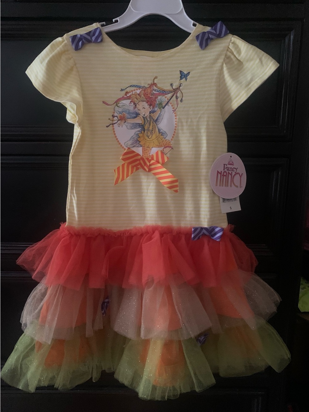Fancy Nancy Yellow & Multi-Tier Tulle Party Dress for Kids
NWT